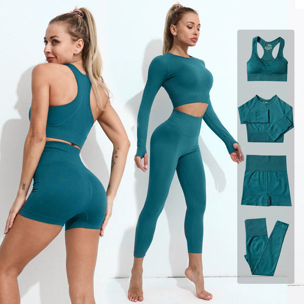 2/3/4PCS Seamless Women Yoga Set Workout